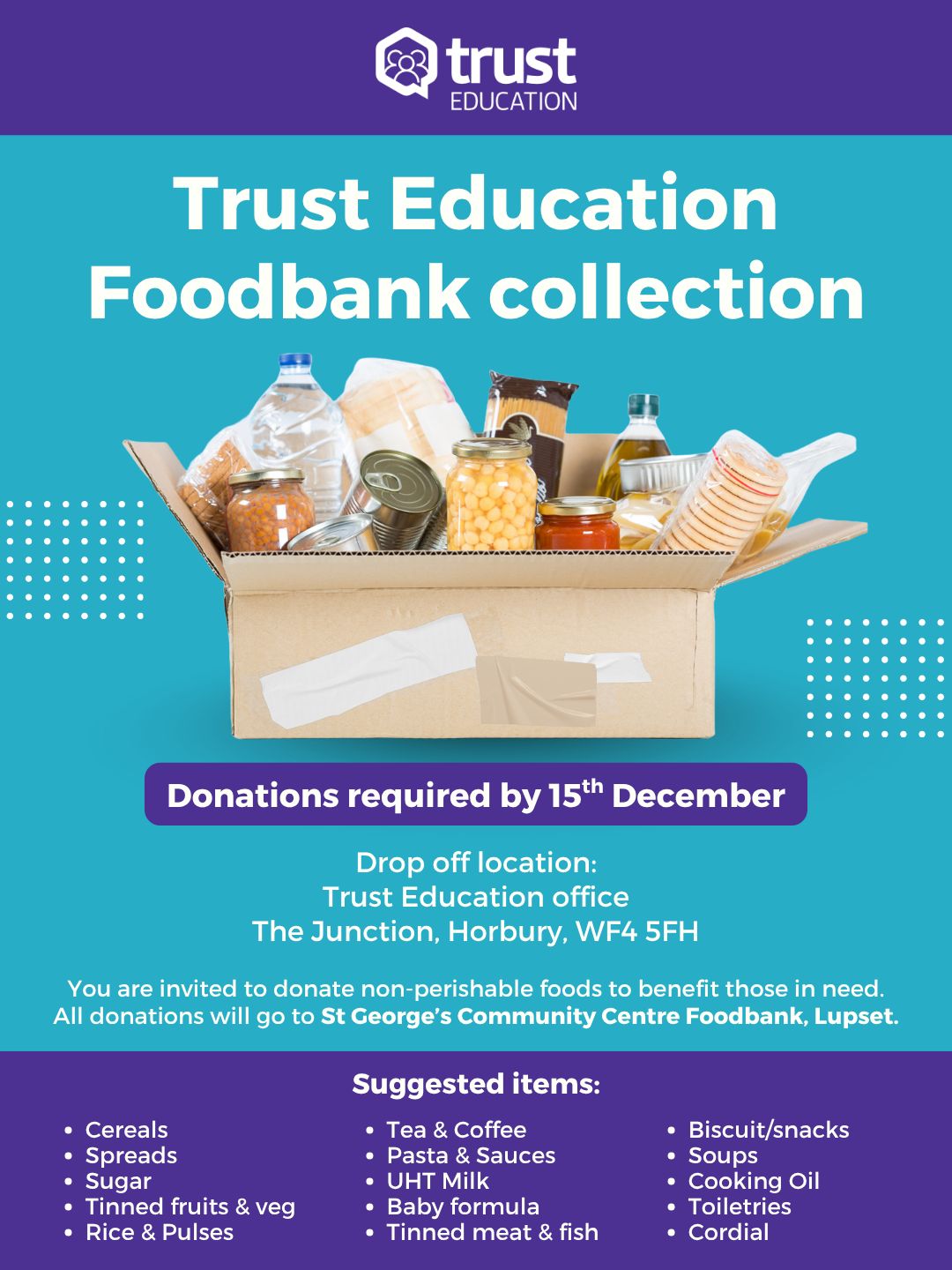 Supporting St Georges Community Centre Foodbank